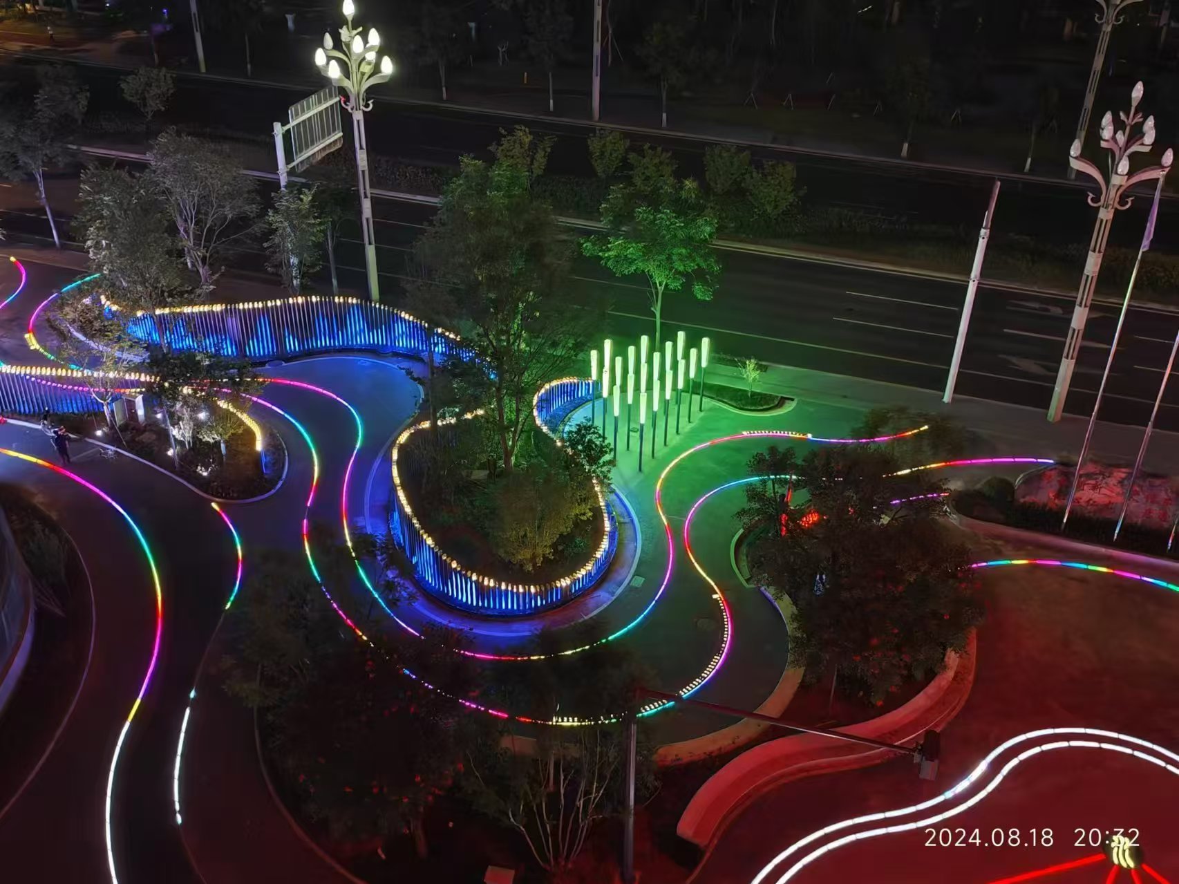 四川營(yíng)山中醫(yī)院景觀亮化燈具案例